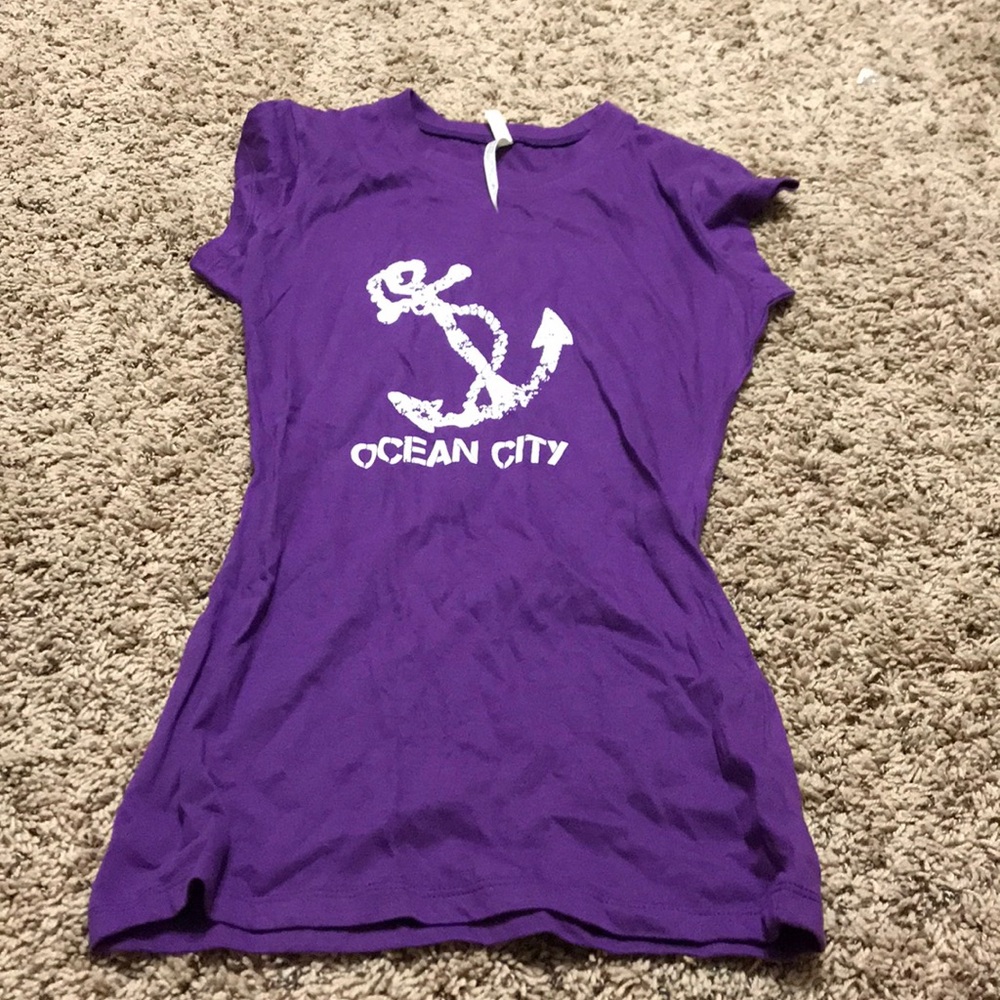 Purple ocean city t shirt